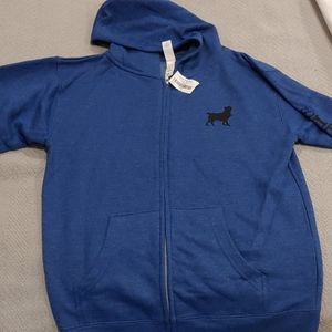 Hooded sweatshirt. Stray Dog Restaurant.